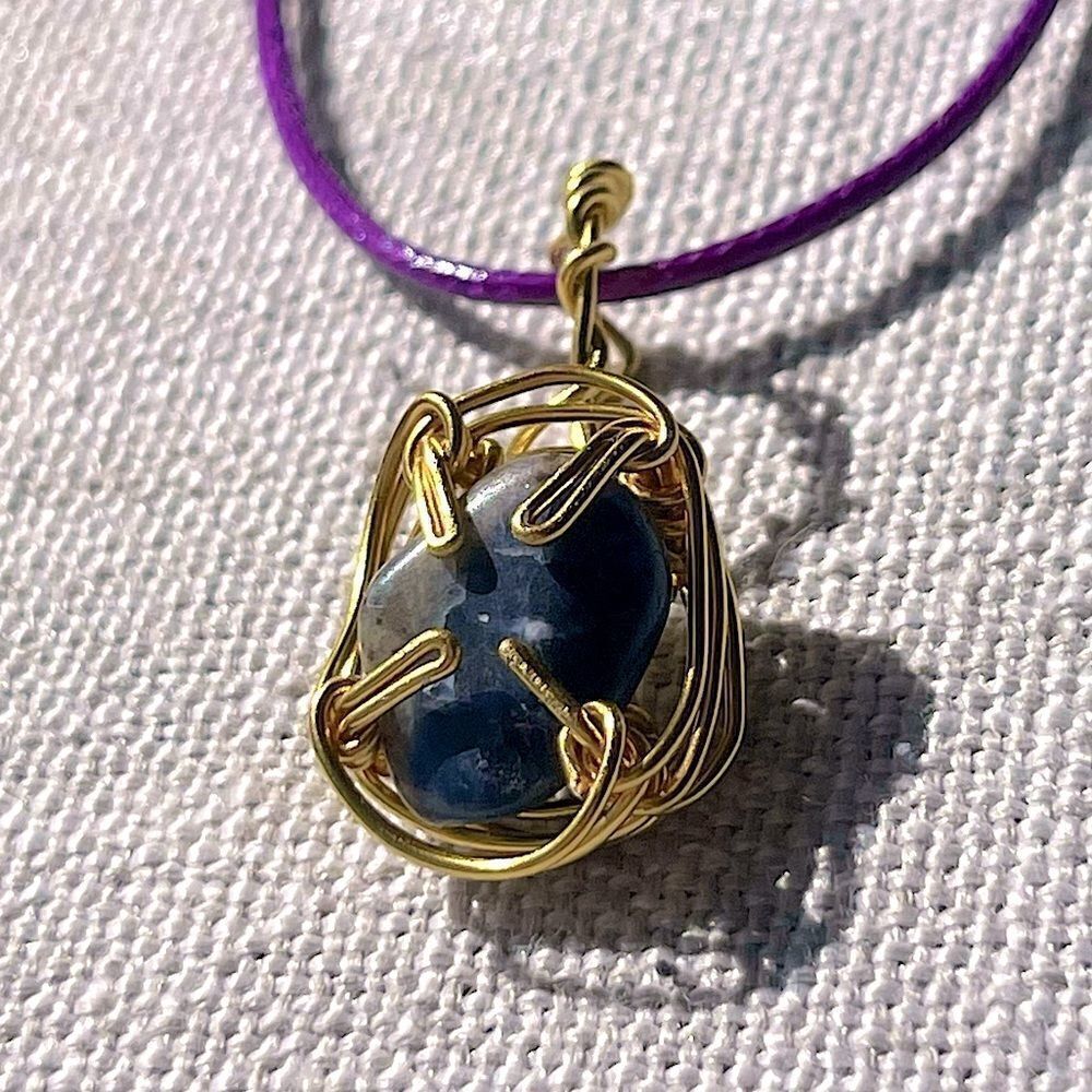🌙  DUMORTIERITE BOHO PENDANT NECKLACE  🌙